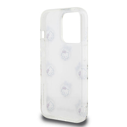 iPhone 15 Pro Kılıf Hello Kitty Orjinal Lisanslı Elektroplating Kaplama Kabarcık Baskılı Kapak