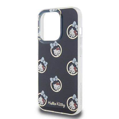 iPhone 15 Pro Kılıf Hello Kitty Orjinal Lisanslı Elektroplating Kaplama Kabarcık Baskılı Kapak