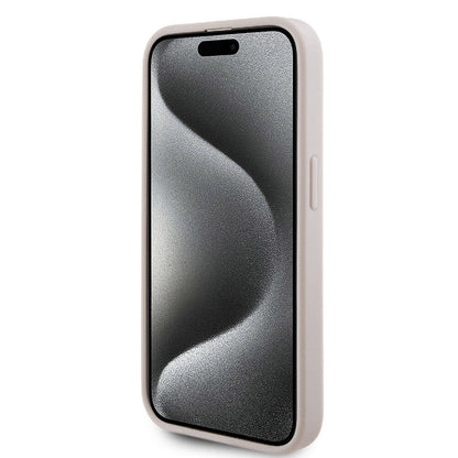 iPhone 15 Pro Kılıf Hello Kitty Orjinal Lisanslı M-safe Şarj Özellikli Baskı Logolu Uyuyan Kitty Deri Kapak