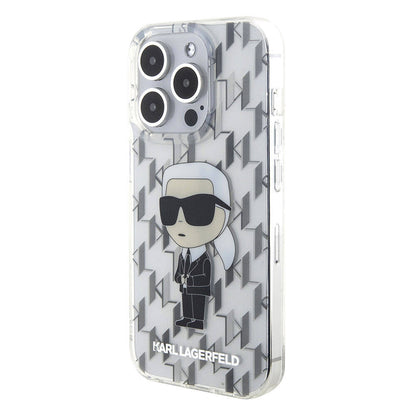 iPhone 15 Pro Kılıf Karl Lagerfeld IML İkonik Monogram Orjinal Lisanslı Kapak