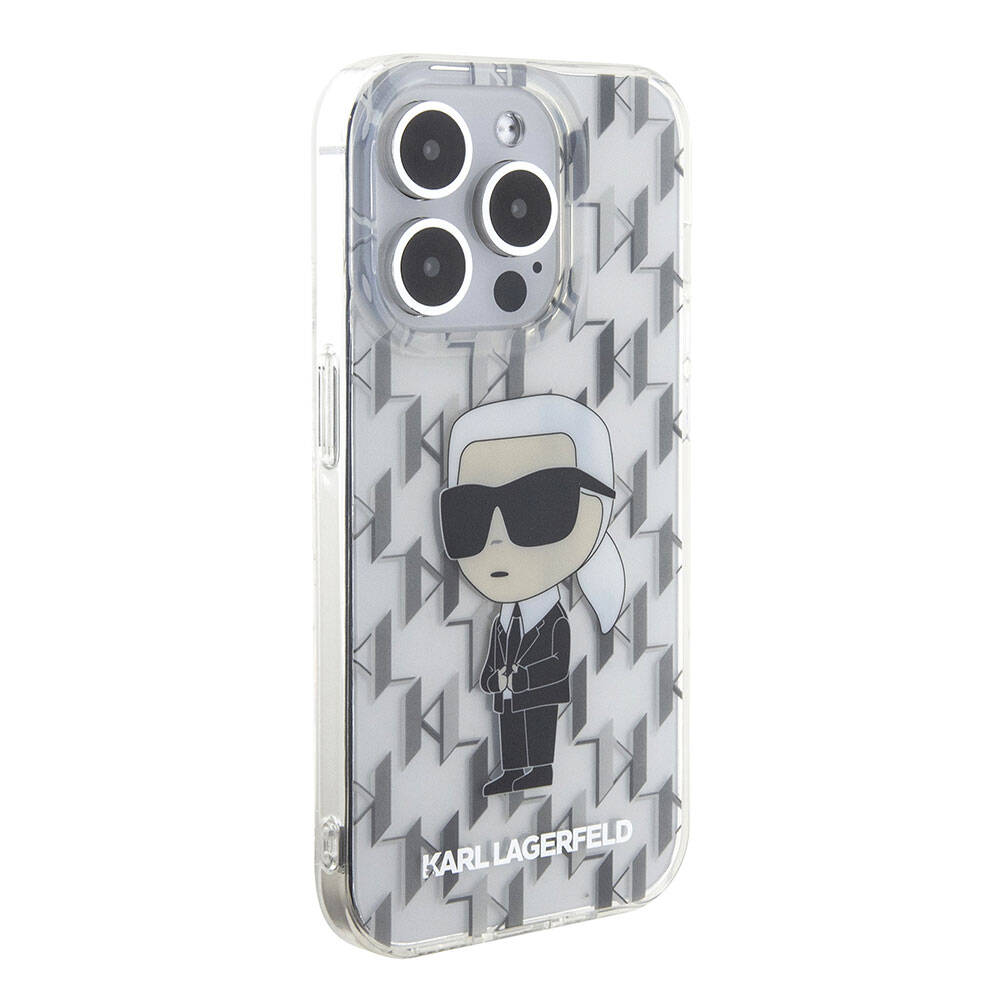 iPhone 15 Pro Kılıf Karl Lagerfeld IML İkonik Monogram Orjinal Lisanslı Kapak