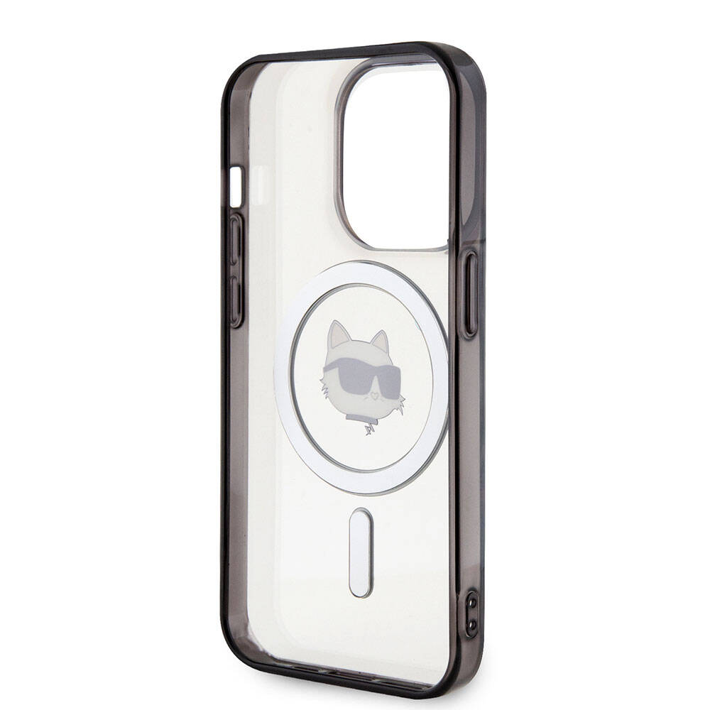 iPhone 15 Pro Kılıf Karl Lagerfeld M-safe Şarj Özellikli IML Choupette Orjinal Lisanslı Kapak
