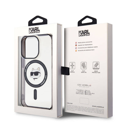 iPhone 15 Pro Kılıf Karl Lagerfeld M-safe Şarj Özellikli IML Choupette Orjinal Lisanslı Kapak