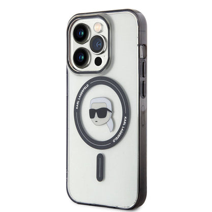 iPhone 15 Pro Kılıf Karl Lagerfeld M-safe Şarj Özellikli IML Karl Orjinal Lisanslı Kapak
