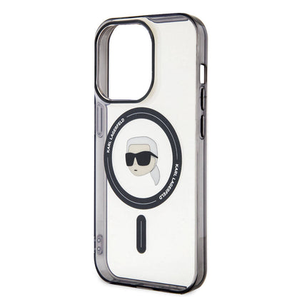 iPhone 15 Pro Kılıf Karl Lagerfeld M-safe Şarj Özellikli IML Karl Orjinal Lisanslı Kapak