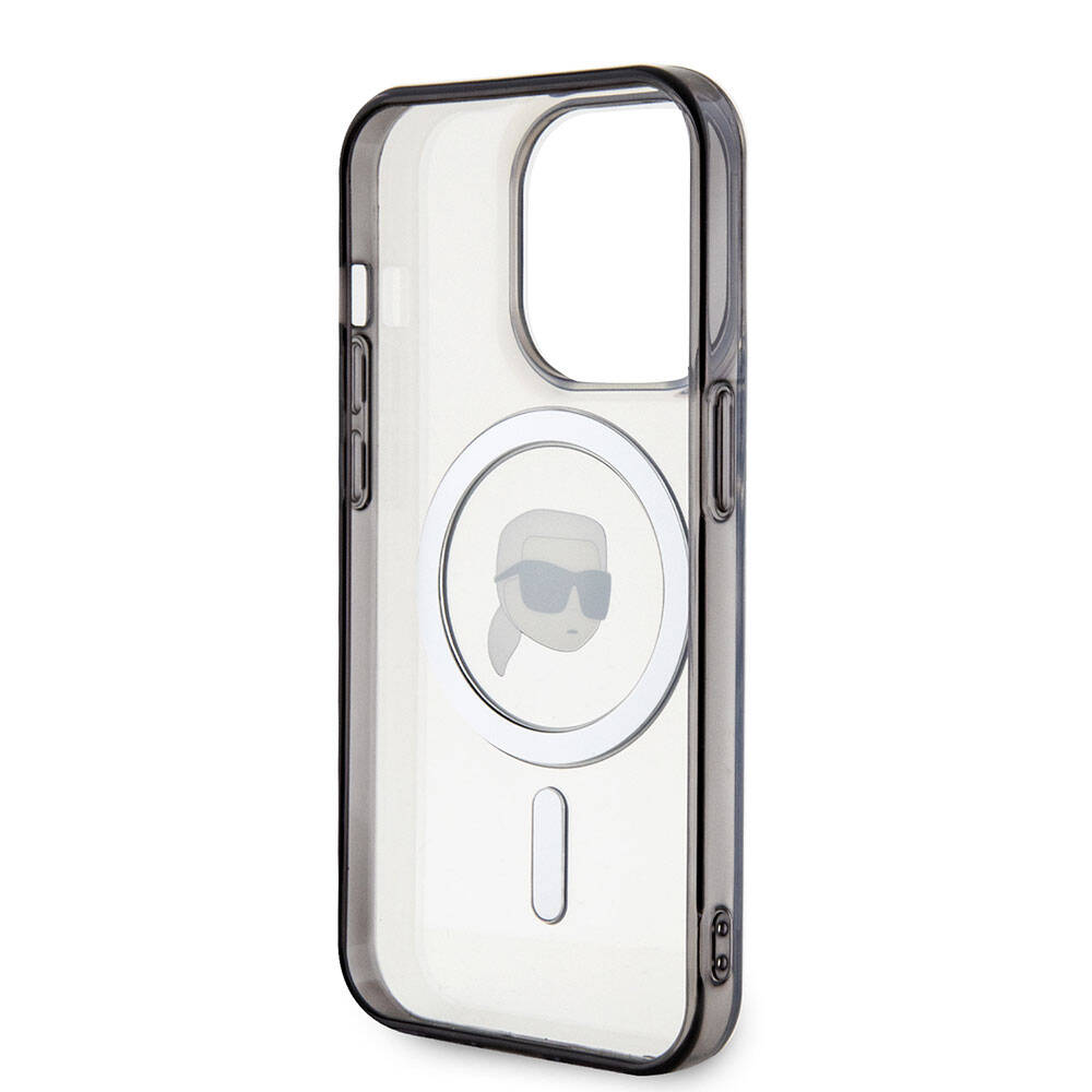 iPhone 15 Pro Kılıf Karl Lagerfeld M-safe Şarj Özellikli IML Karl Orjinal Lisanslı Kapak