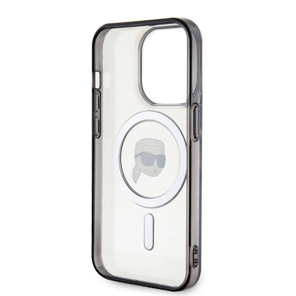 iPhone 15 Pro Kılıf Karl Lagerfeld M-safe Şarj Özellikli IML Karl Orjinal Lisanslı Kapak