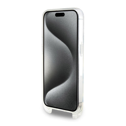 iPhone 15 Pro Kılıf Karl Lagerfeld Orjinal Lisanslı Boyun Askılı Choupette İkonik Crossbody Kapak