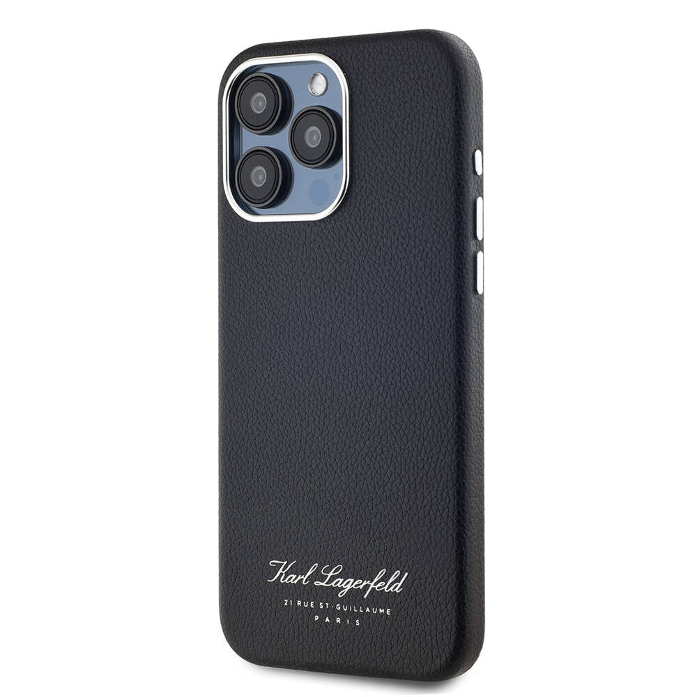iPhone 15 Pro Kılıf Karl Lagerfeld Orjinal Lisanslı KL Yazılı Hotel Kapak