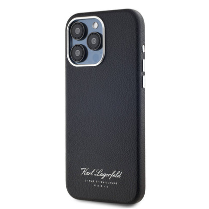iPhone 15 Pro Kılıf Karl Lagerfeld Orjinal Lisanslı KL Yazılı Hotel Kapak