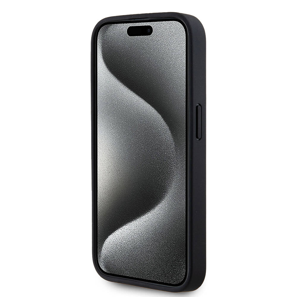 iPhone 15 Pro Kılıf Karl Lagerfeld Orjinal Lisanslı M-safe Şarj Özellikli KL Yazılı Hot Stamp Kapak