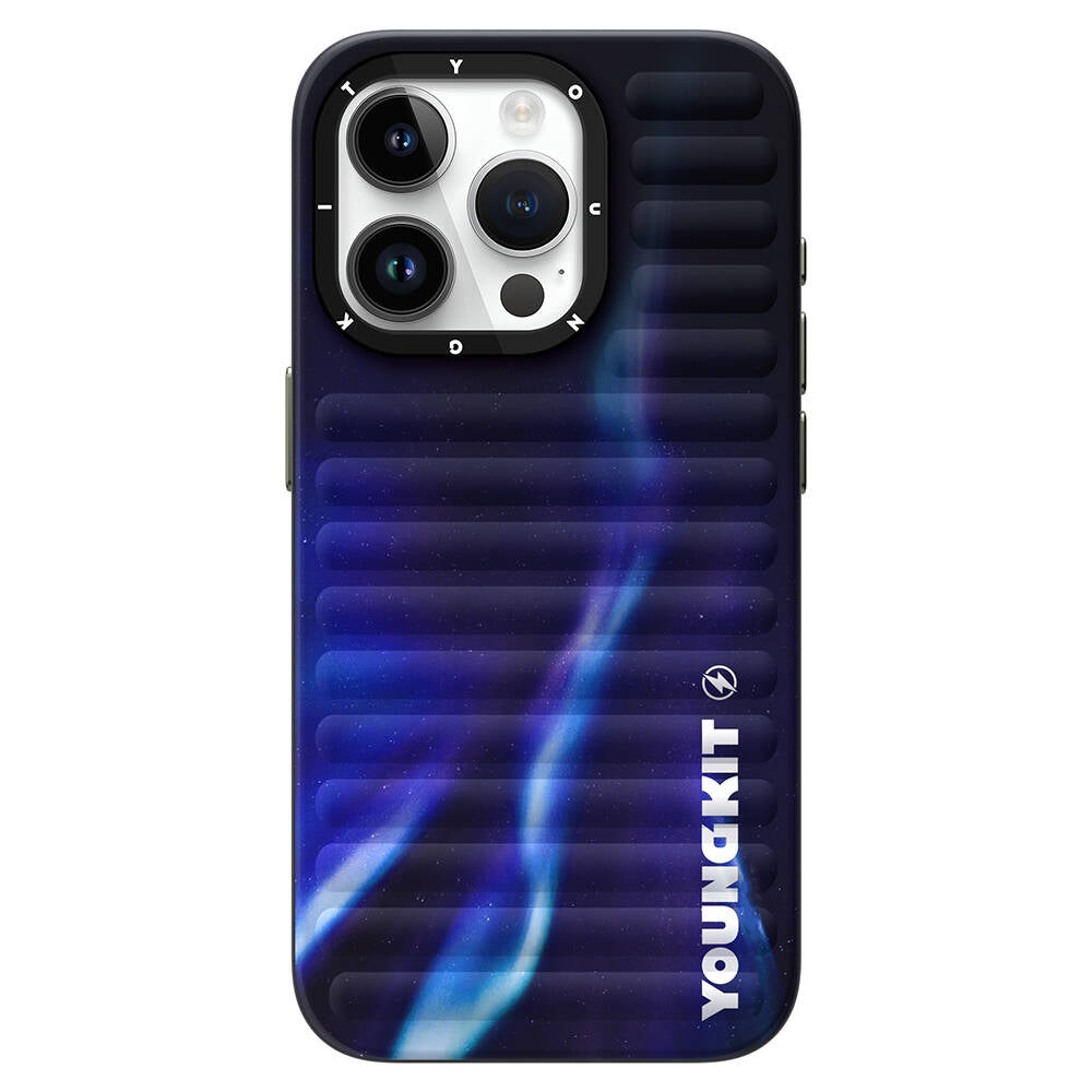 iPhone 15 Pro Kılıf Kuzey Işıkları Desenli Youngkit Aurora Serisi Kapak