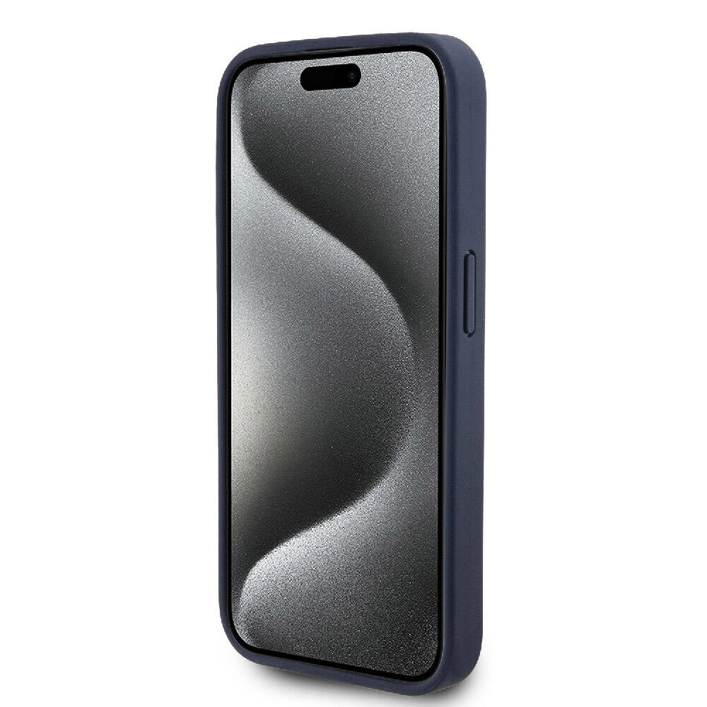 iPhone 15 Pro Kılıf Lacoste Orjinal Lisanslı M-safe Şarj Özellikli PU Deri Görünümlü Karışık Monogram Desenli Kapak