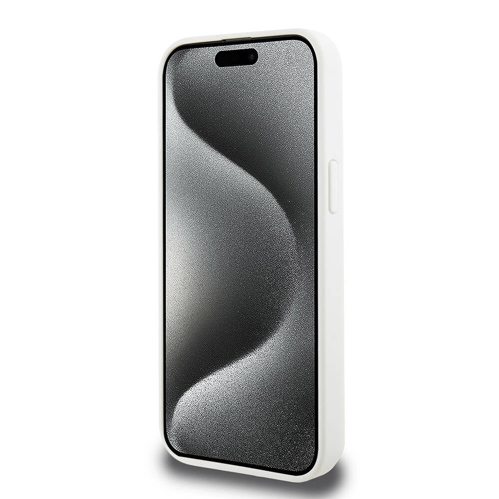 iPhone 15 Pro Kılıf Lacoste Orjinal Lisanslı M-safe Şarj Özellikli PU Deri Görünümlü Kartlıklı Karışık Monogram Desenli Kapak