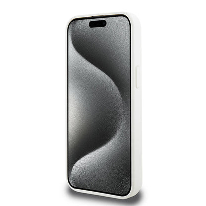 iPhone 15 Pro Kılıf Lacoste Orjinal Lisanslı M-safe Şarj Özellikli PU Deri Görünümlü Kartlıklı Karışık Monogram Desenli Kapak