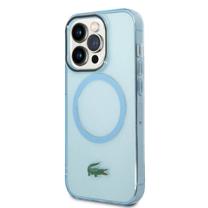 iPhone 15 Pro Kılıf Lacoste Orjinal Lisanslı M-safe Şarj Özellikli Transparan Timsah Logo Baskılı Kapak