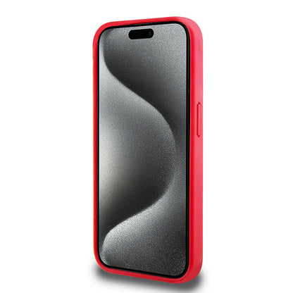 iPhone 15 Pro Kılıf Lacoste Orjinal Lisanslı PU Pike Desenli Arka Yüzey İkonik Timsah Dokuma Logolu Kapak