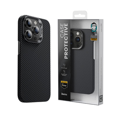 iPhone 15 Pro Kılıf M-safe Özellikli Karbon Fiber Benks Essential ArmorAir 600D Kevlar Kapak