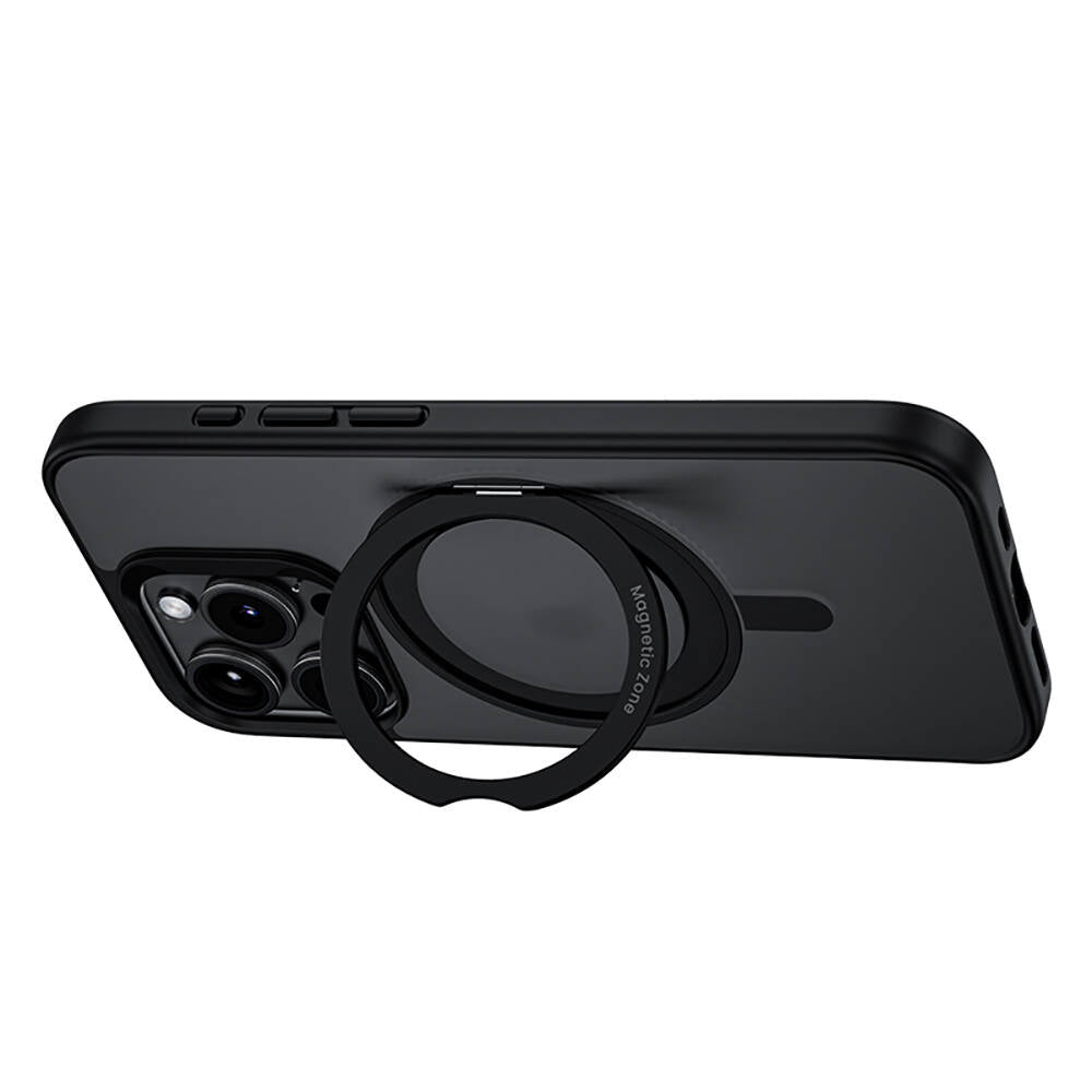 iPhone 15 Pro Kılıf M-safe Şarj Özellikli 360° Dönebilen Benks Pop Stand Kapak