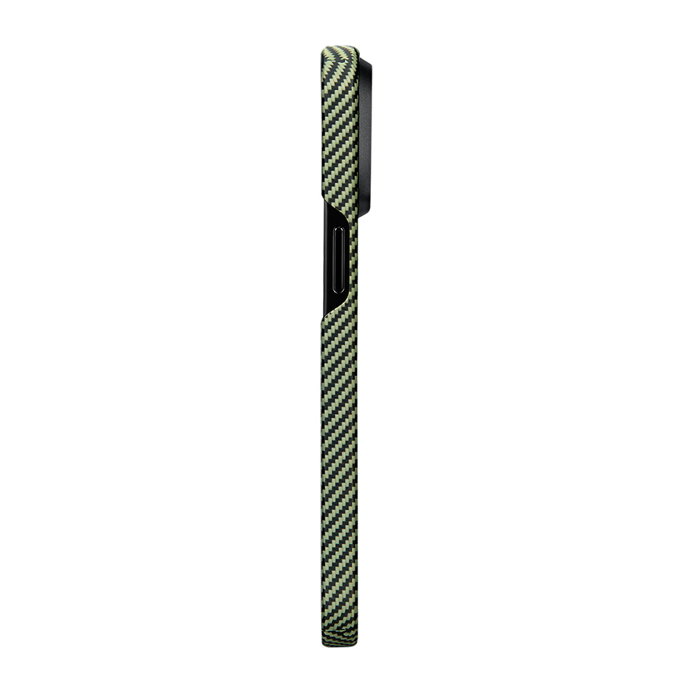 iPhone 15 Pro Kılıf M-safe Şarj Özellikli 600D Aramid Fiber Pitaka Tactile Woven Orchestra Serisi Overture Kapak