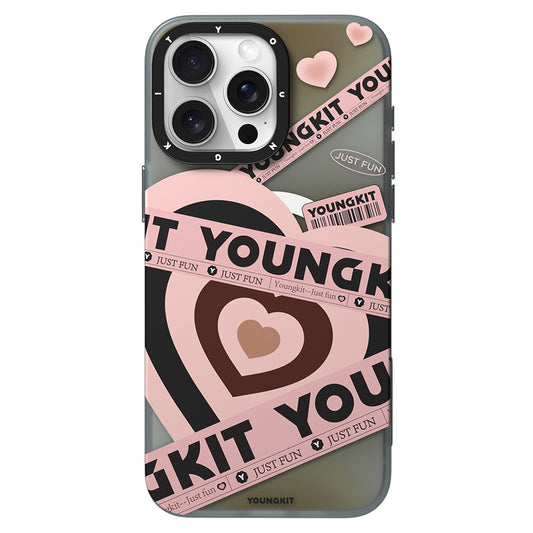 iPhone 15 Pro Kılıf M-safe Şarj Özellikli Airbagli Çift Katmanlı Youngkit Flipped Serisi Kapak
