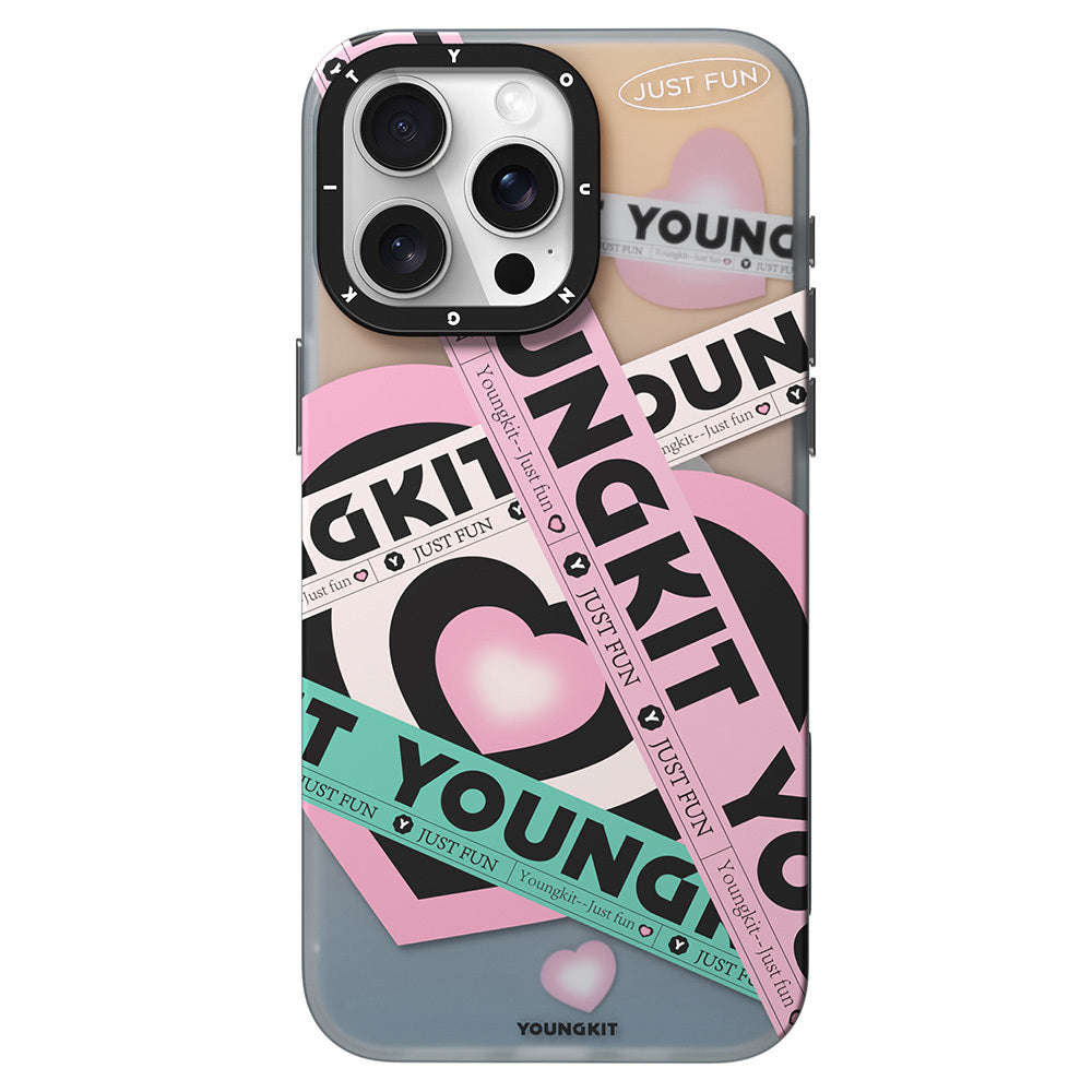 iPhone 15 Pro Kılıf M-safe Şarj Özellikli Airbagli Çift Katmanlı Youngkit Flipped Serisi Kapak