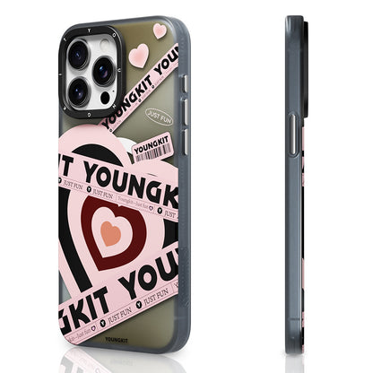 iPhone 15 Pro Kılıf M-safe Şarj Özellikli Airbagli Çift Katmanlı Youngkit Flipped Serisi Kapak