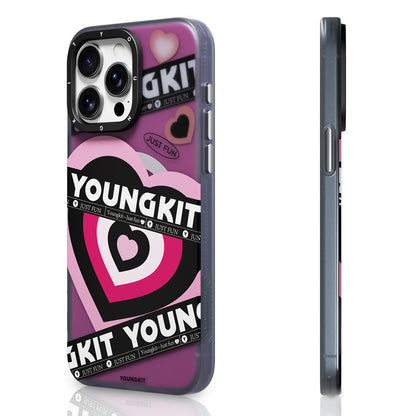 iPhone 15 Pro Kılıf M-safe Şarj Özellikli Airbagli Çift Katmanlı Youngkit Flipped Serisi Kapak
