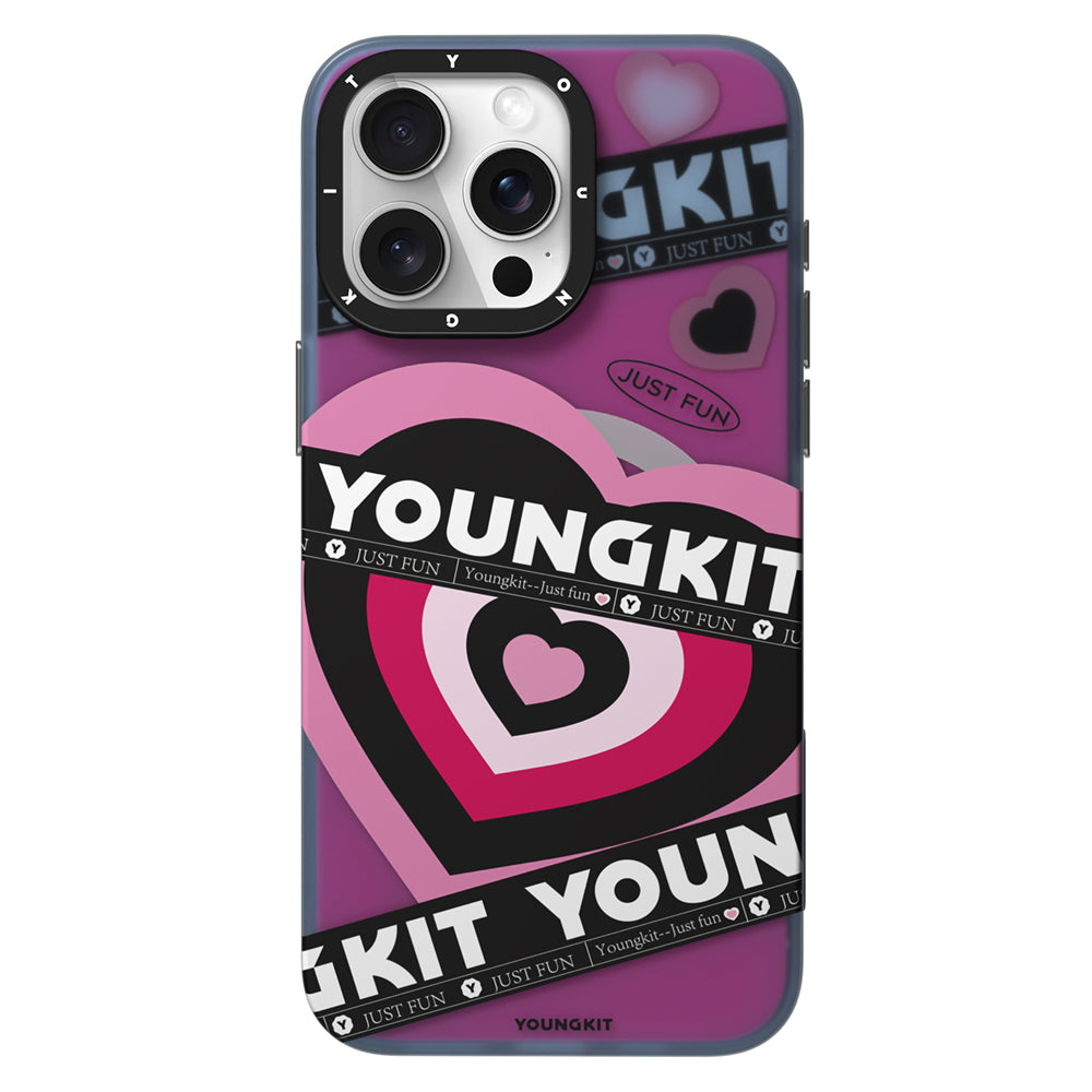 iPhone 15 Pro Kılıf M-safe Şarj Özellikli Airbagli Çift Katmanlı Youngkit Flipped Serisi Kapak