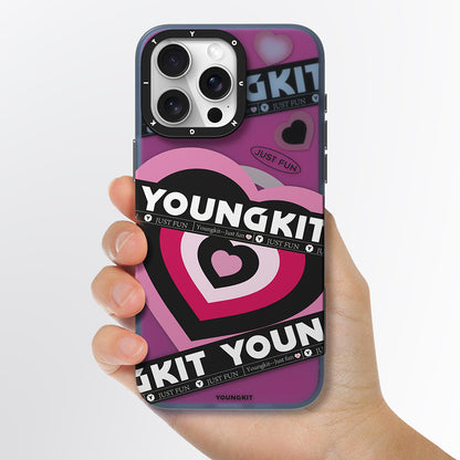 iPhone 15 Pro Kılıf M-safe Şarj Özellikli Airbagli Çift Katmanlı Youngkit Flipped Serisi Kapak