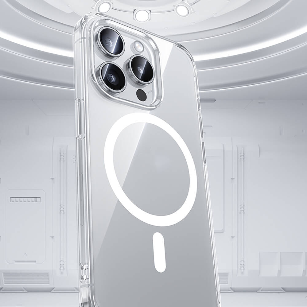 iPhone 15 Pro Kılıf M-safe Şarj Özellikli Airbagli Şeffaf Benks LucentPro Serisi Kapak