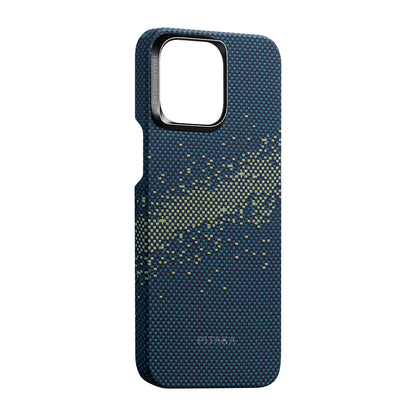 iPhone 15 Pro Kılıf M-safe Şarj Özellikli Aramid Fiber Pitaka Tactile Woven Starpeak Serisi Milky Way Galaxy Kapak