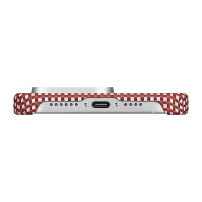 iPhone 15 Pro Kılıf M-safe Şarj Özellikli Awa Tasarımlı 1500D Aramid Fiber Pitaka Ultra-Slim Classic Serisi Bonfire Kapak