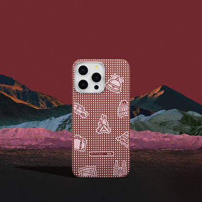 iPhone 15 Pro Kılıf M-safe Şarj Özellikli Awa Tasarımlı 1500D Aramid Fiber Pitaka Ultra-Slim Classic Serisi Bonfire Kapak