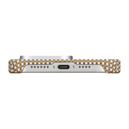 iPhone 15 Pro Kılıf M-safe Şarj Özellikli Awa Tasarımlı 1500D Aramid Fiber Pitaka Ultra-Slim Classic Serisi Canyon Kapak
