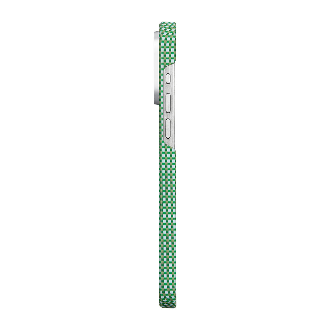 iPhone 15 Pro Kılıf M-safe Şarj Özellikli Awa Tasarımlı 1500D Aramid Fiber Pitaka Ultra-Slim Classic Serisi Forest Kapak