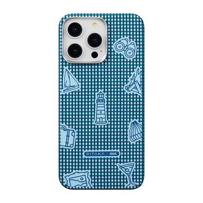 iPhone 15 Pro Kılıf M-safe Şarj Özellikli Awa Tasarımlı 1500D Aramid Fiber Pitaka Ultra-Slim Classic Serisi Ocean Kapak
