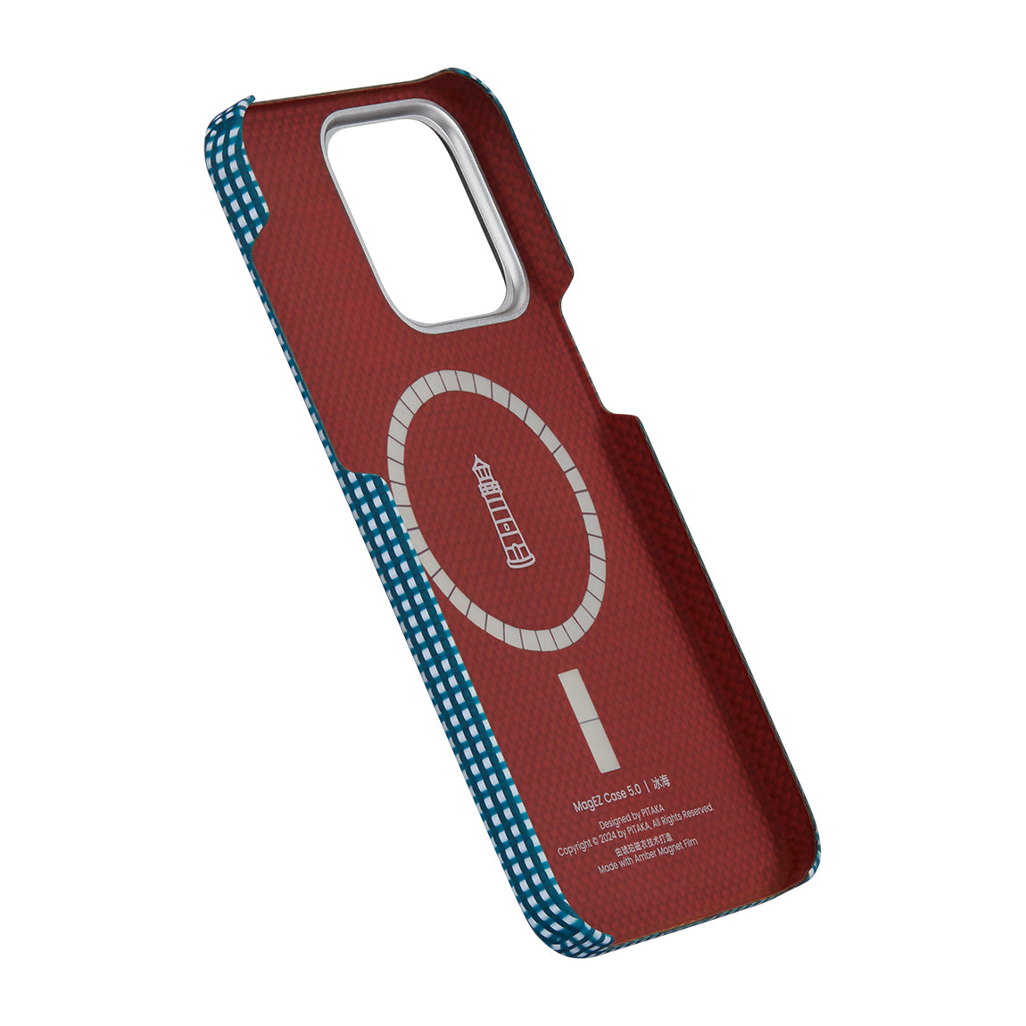 iPhone 15 Pro Kılıf M-safe Şarj Özellikli Awa Tasarımlı 1500D Aramid Fiber Pitaka Ultra-Slim Classic Serisi Ocean Kapak