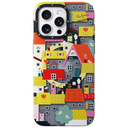 iPhone 15 Pro Kılıf M-safe Şarj Özellikli Bee Brown Tasarımlı Youngkit Colorful Life Serisi Kapak