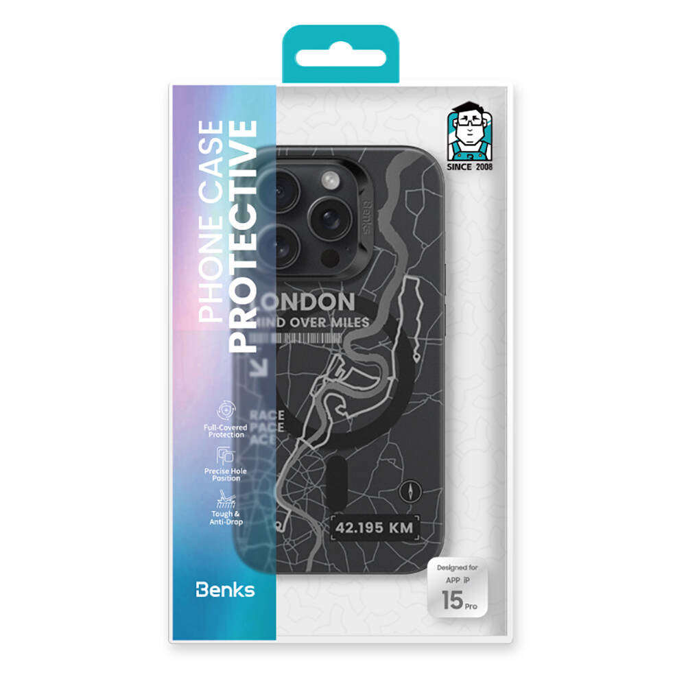 iPhone 15 Pro Kılıf M-safe Şarj Özellikli Benks City Serisi Kapak