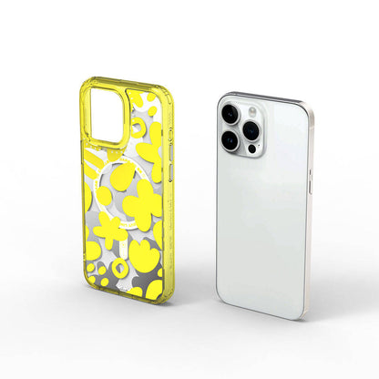iPhone 15 Pro Kılıf M-safe Şarj Özellikli Boya Desenli Wiwu Fluorescent G Serisi Kapak