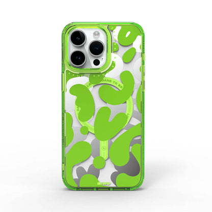 iPhone 15 Pro Kılıf M-safe Şarj Özellikli Boya Desenli Wiwu Fluorescent G Serisi Kapak