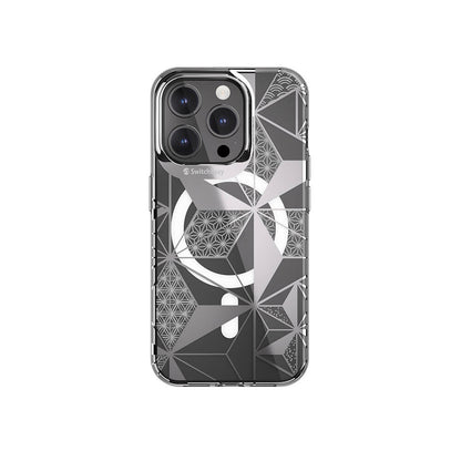 iPhone 15 Pro Kılıf M-safe Şarj Özellikli Çift IMD Baskılı Lisanslı Switcheasy Artist-M Asanoha Kapak