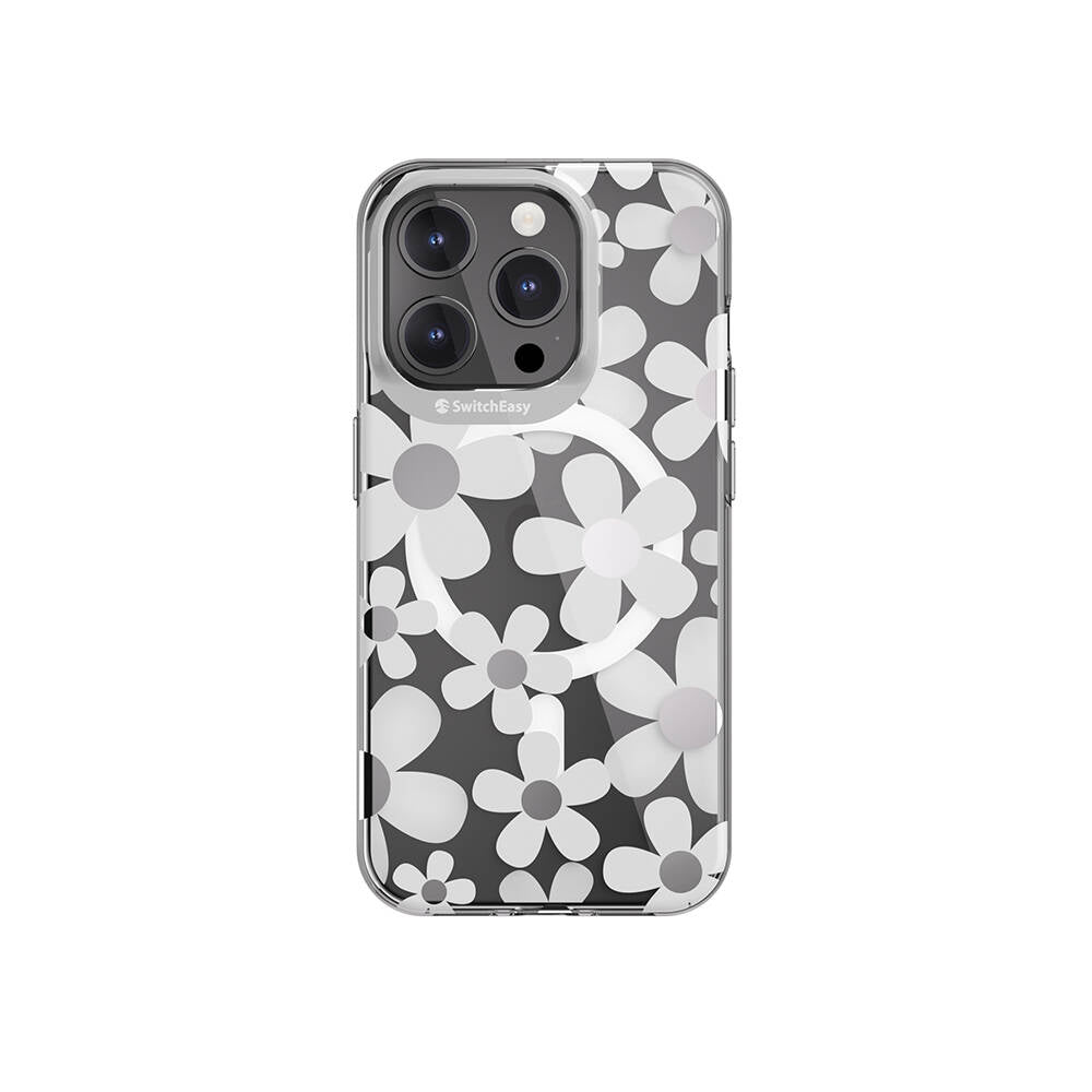 iPhone 15 Pro Kılıf M-safe Şarj Özellikli Çift IMD Baskılı Lisanslı Switcheasy Artist-M Fleur Kapak