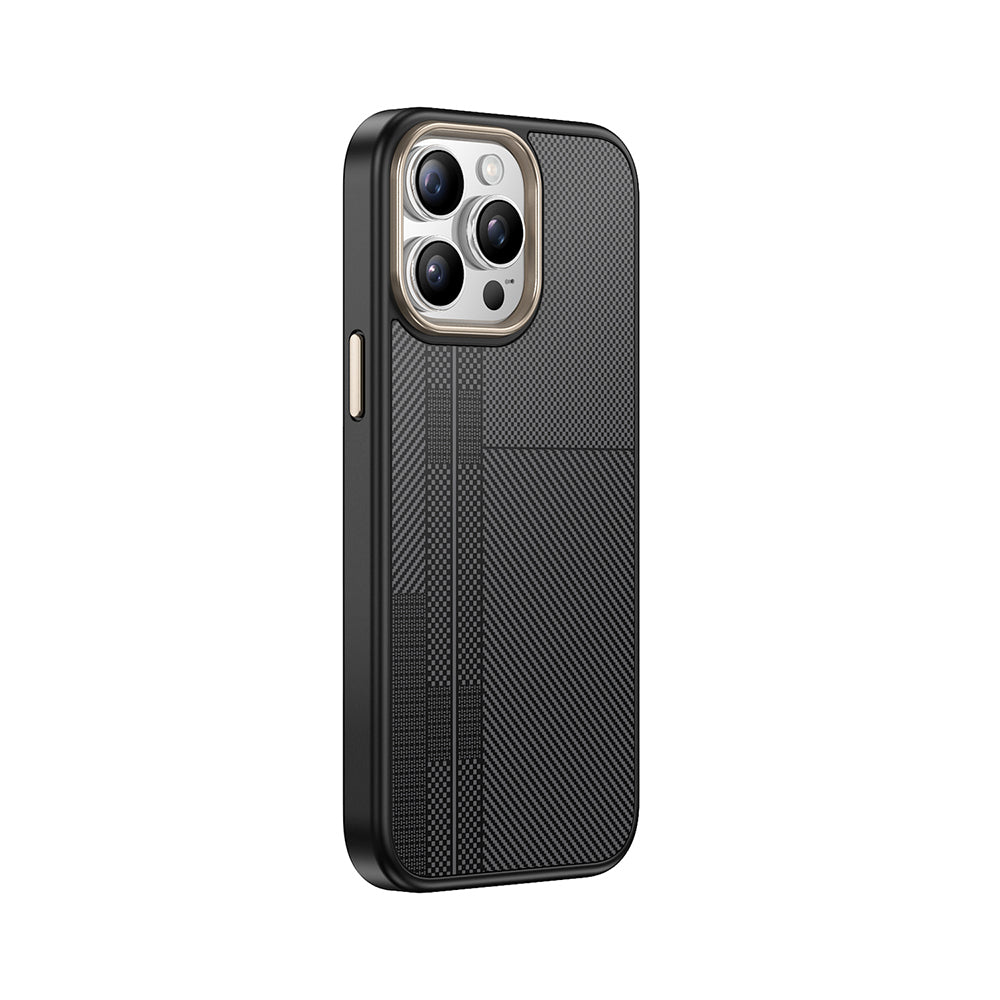 Apple iPhone 15 Pro Kılıf M-safe Şarj Özellikli Karbon Fiber Görünümlü Zore Antina Kapak