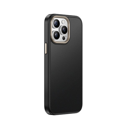 Apple iPhone 15 Pro Kılıf M-safe Şarj Özellikli Karbon Fiber Görünümlü Zore Antina Kapak