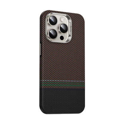 iPhone 15 Pro Kılıf M-safe Şarj Özellikli Karbon Fiber Tasarımlı Benks Prestige ArmorPro Kevlar Kapak