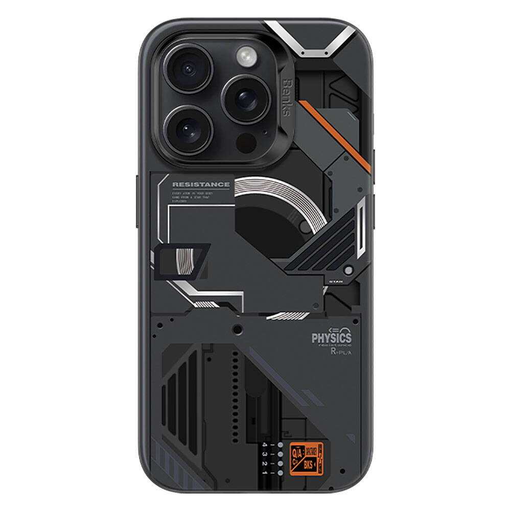 iPhone 15 Pro Kılıf M-safe Şarj Özellikli Mekanik Tasarımlı Benks Perspective Serisi Kapak