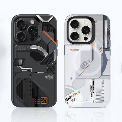 iPhone 15 Pro Kılıf M-safe Şarj Özellikli Mekanik Tasarımlı Benks Perspective Serisi Kapak