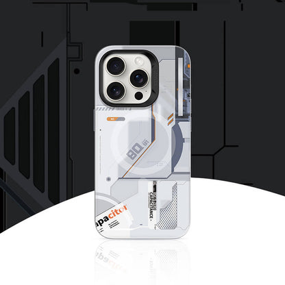 iPhone 15 Pro Kılıf M-safe Şarj Özellikli Mekanik Tasarımlı Benks Perspective Serisi Kapak